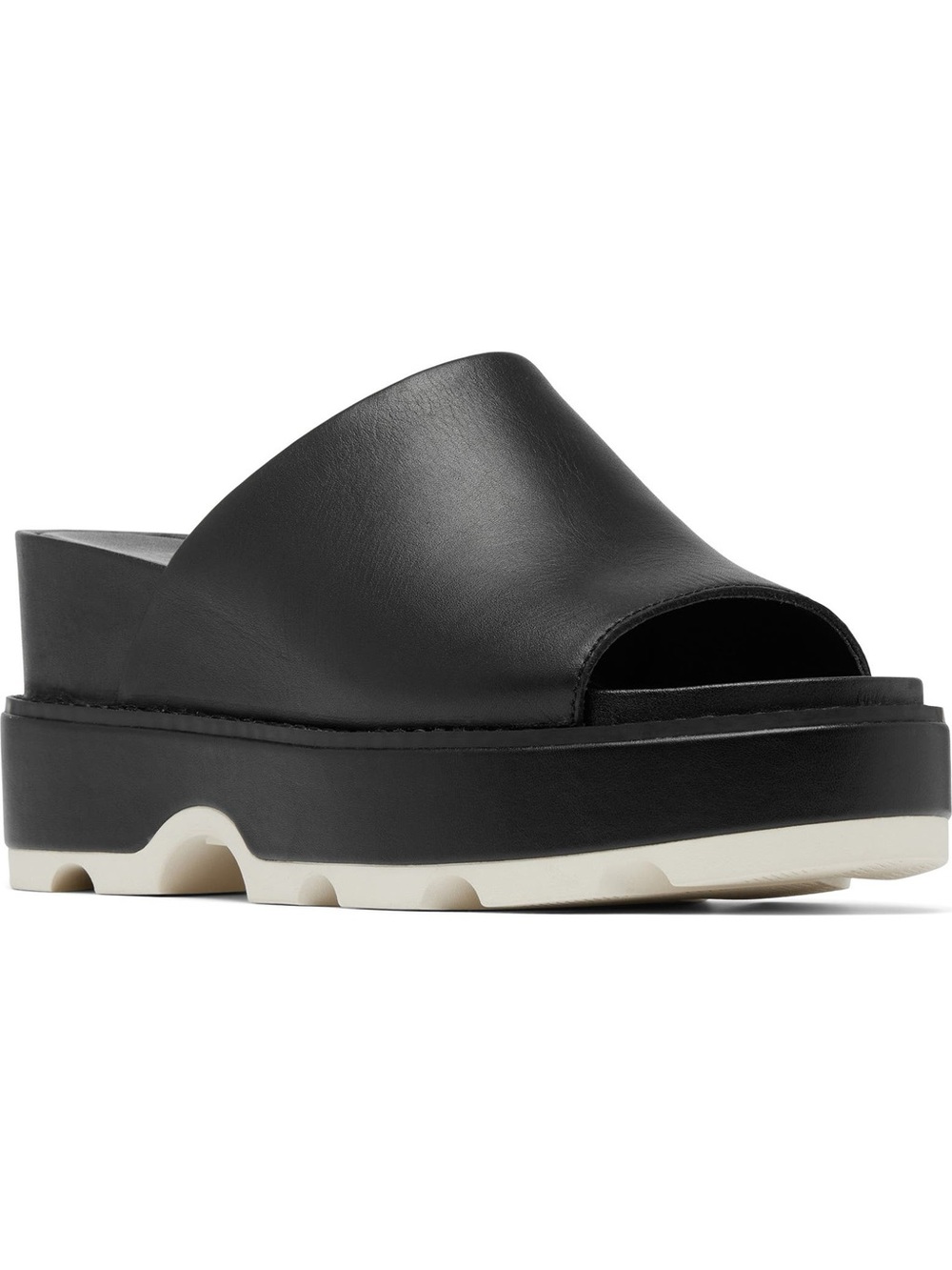 NEW Sorel Joanie IV Slide Wedge Sandal Size 8 Black Platform